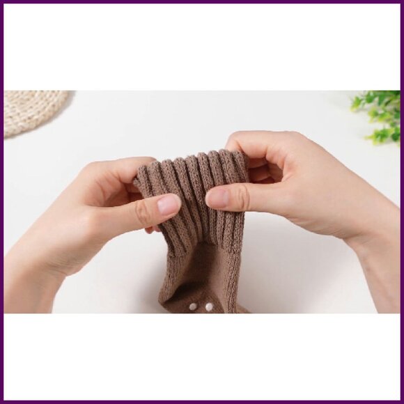 6 Pairs Thermal Slipper Socks with Grips, Thick Warm Anti-Slip, One Size - Picture 8 of 8